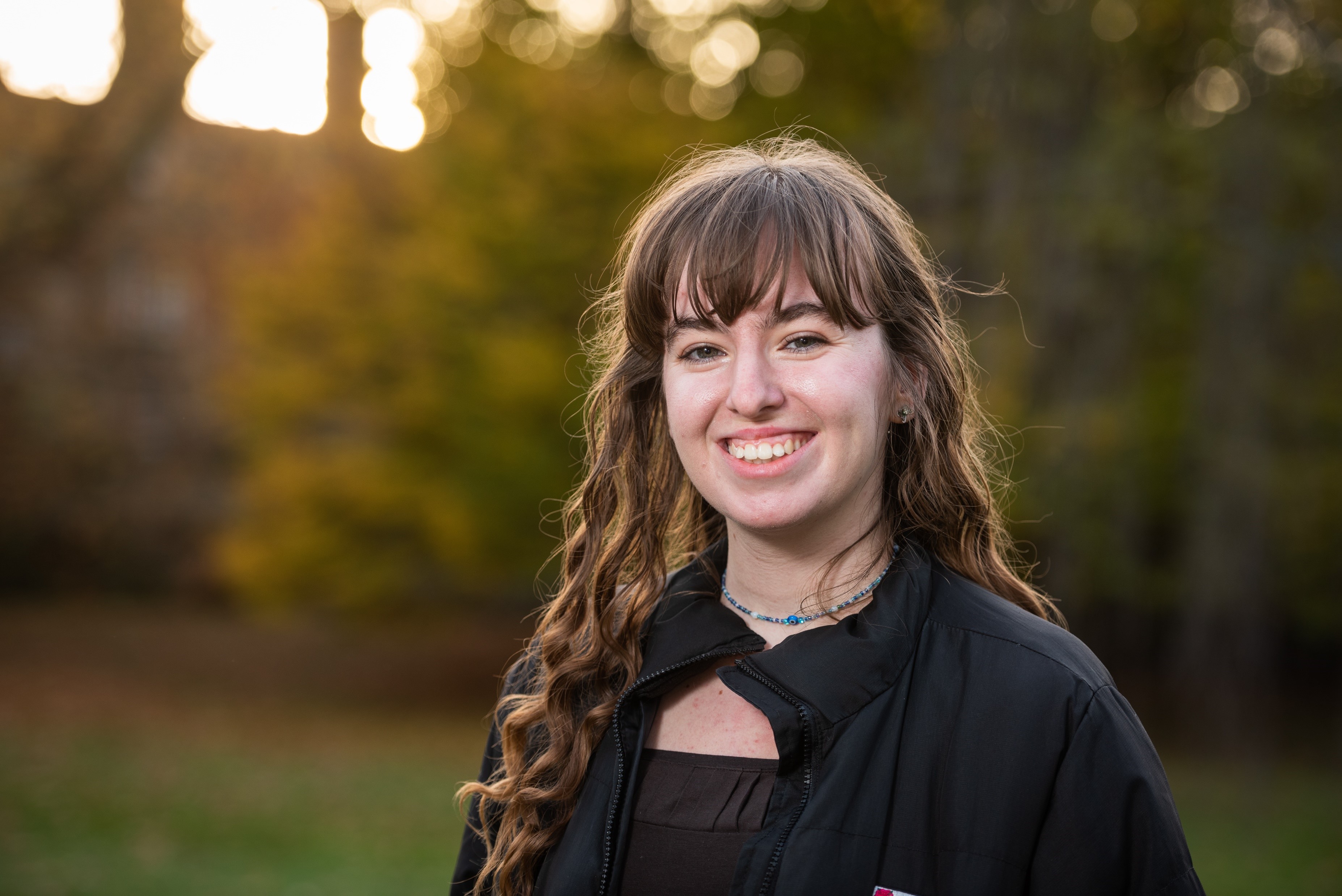 Pearl smiling at the camera