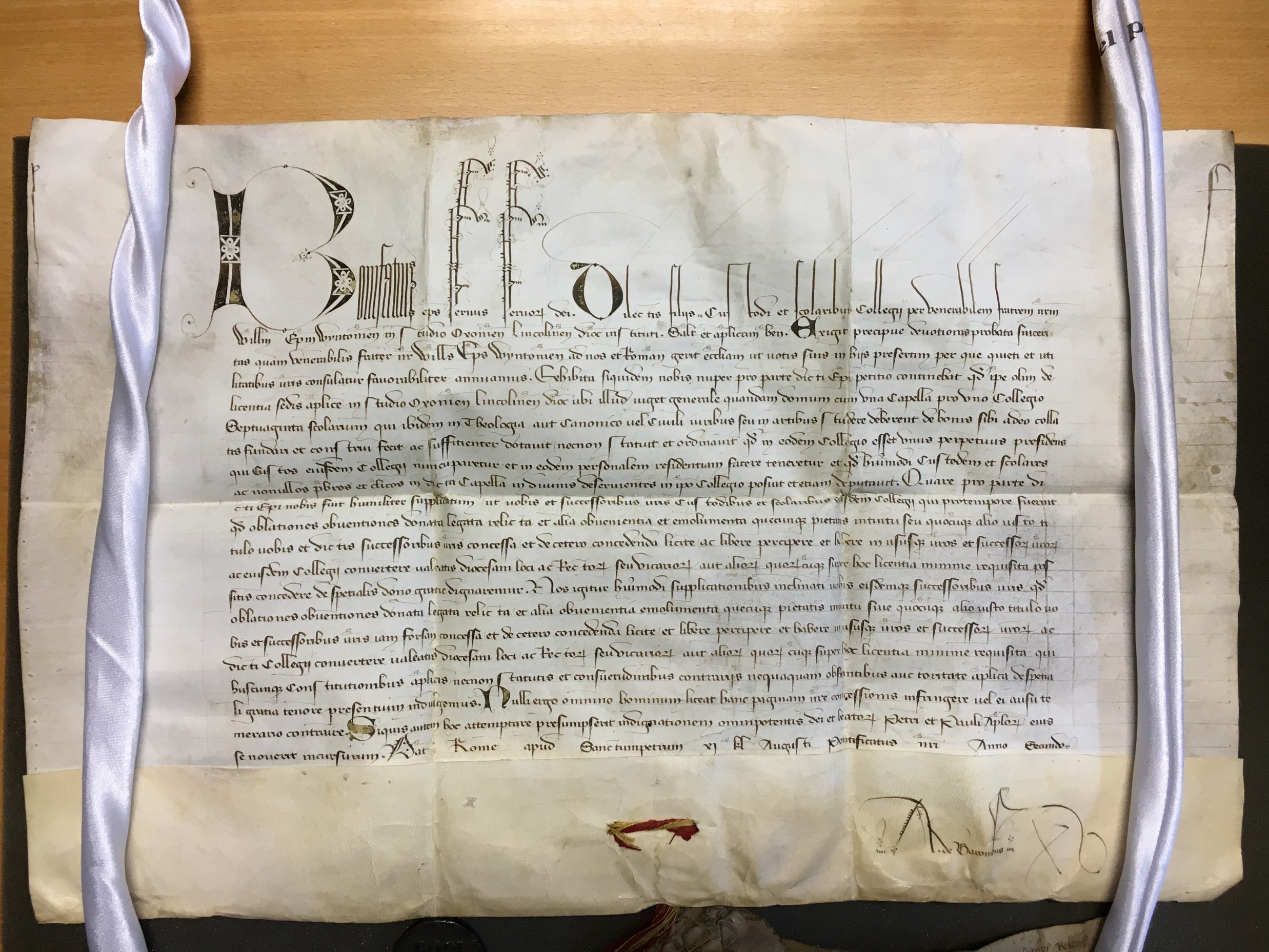 Papal Bull for New College