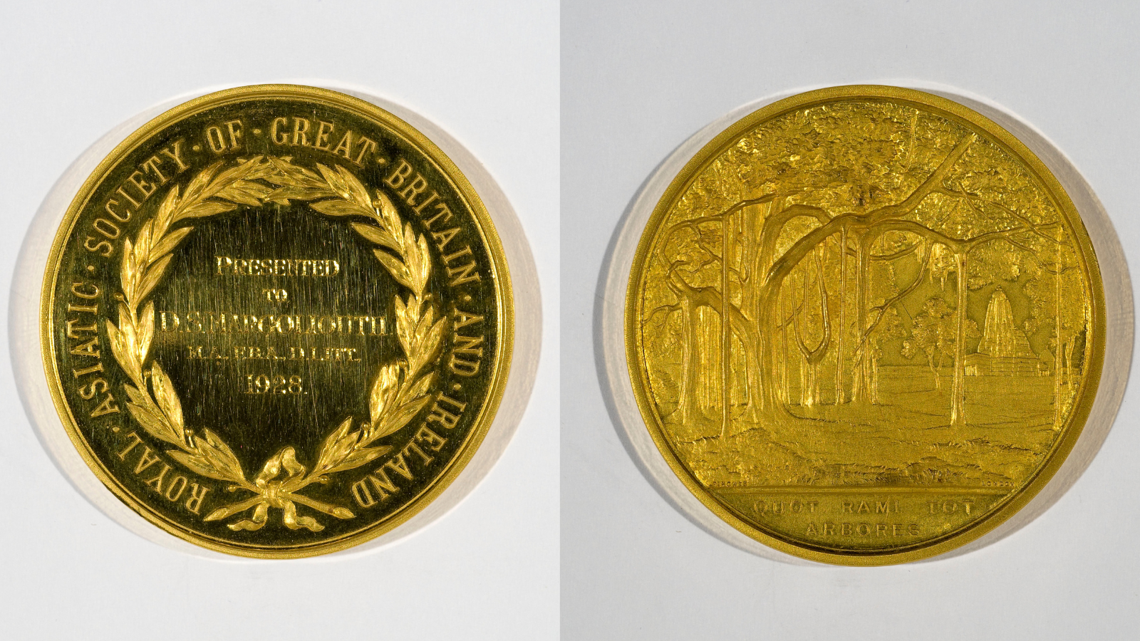 Medal won by Margoliouth (NCO403547 and NCO403548)