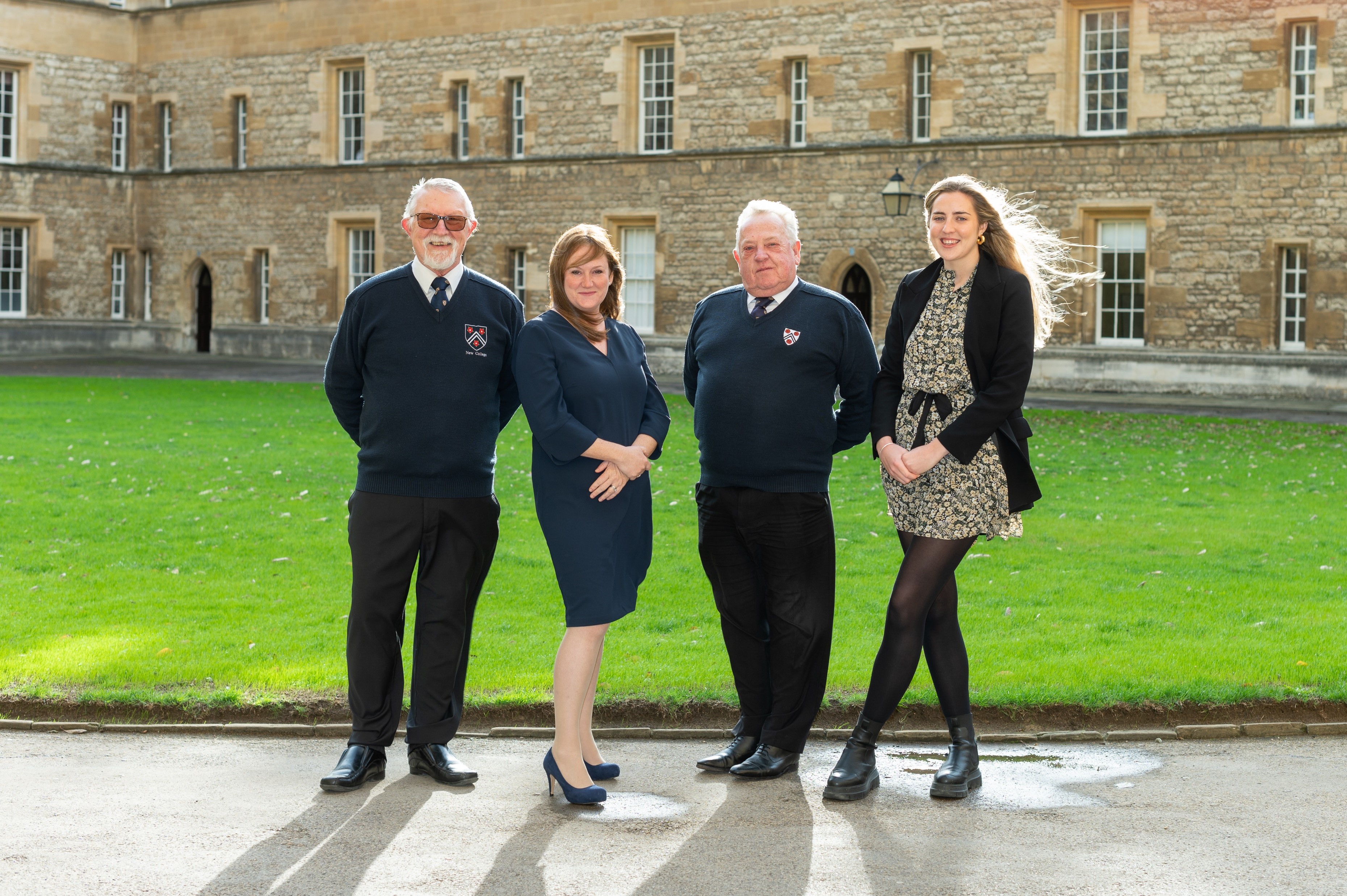 The Visitor Liaison team in the Front Quad