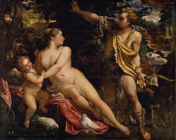 Painting of Venus and Adonis