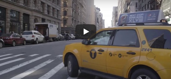 Yellow taxi in New York