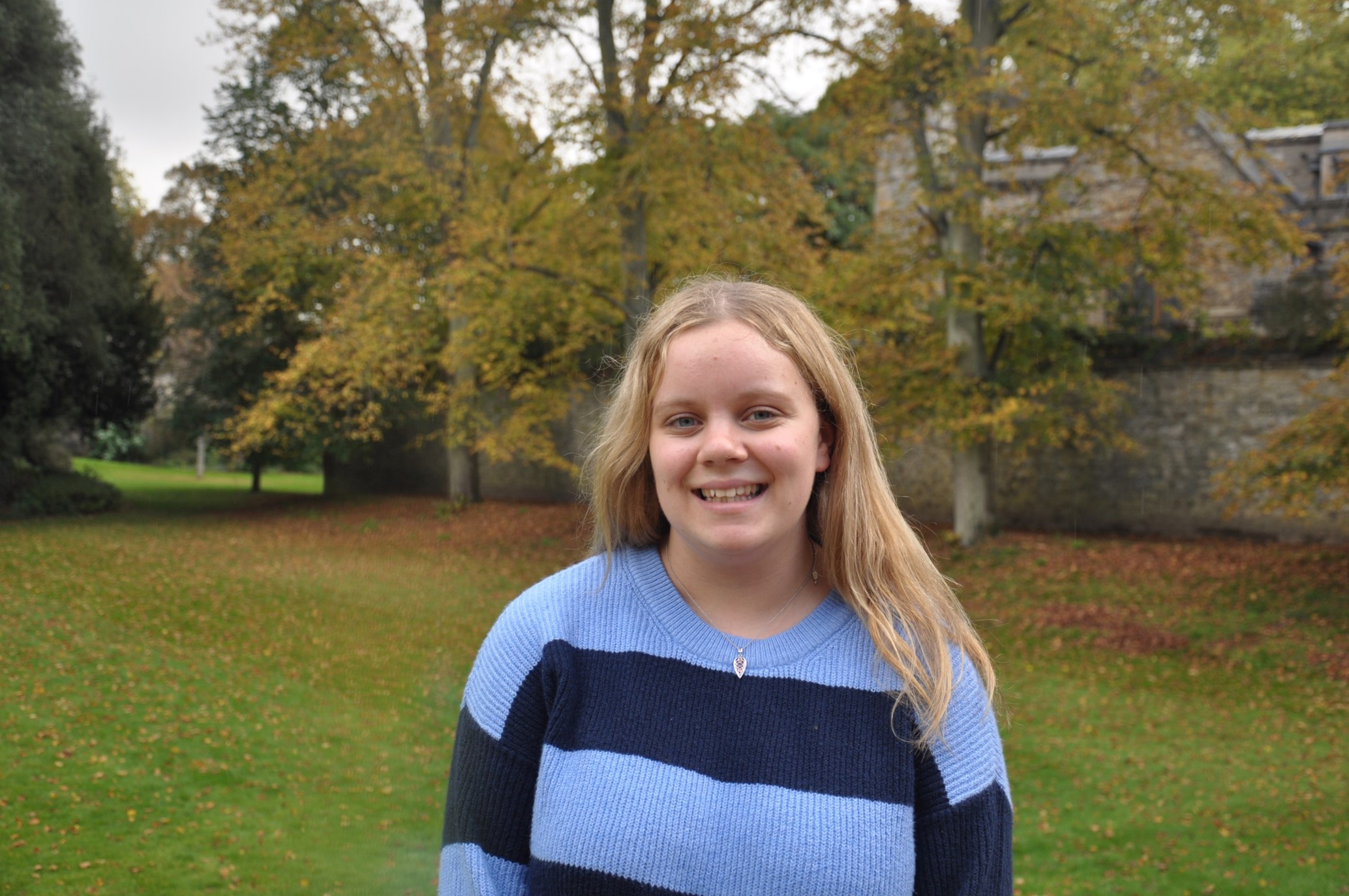 Abi in New College gardens