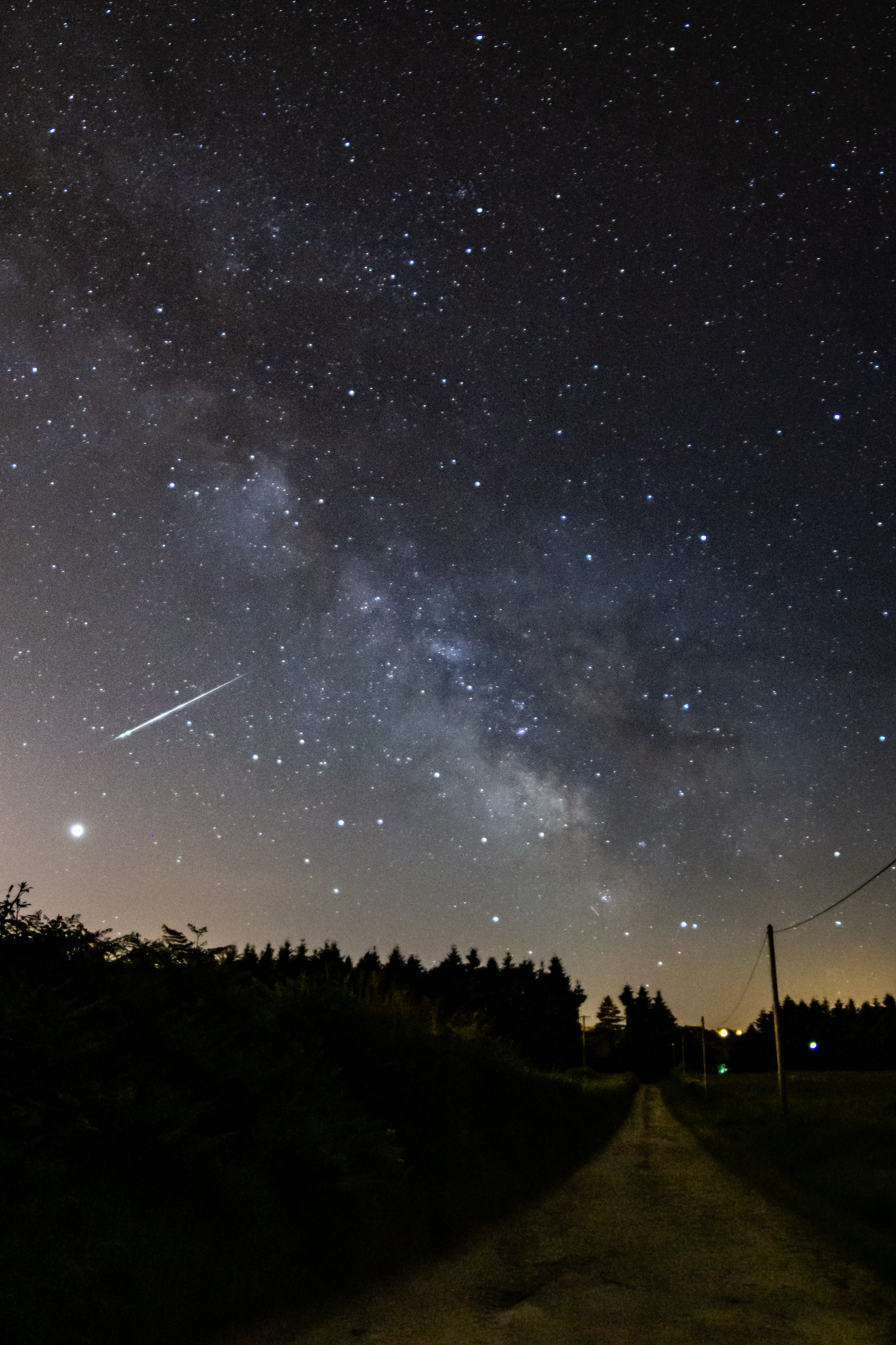 Meteorite in the night sky