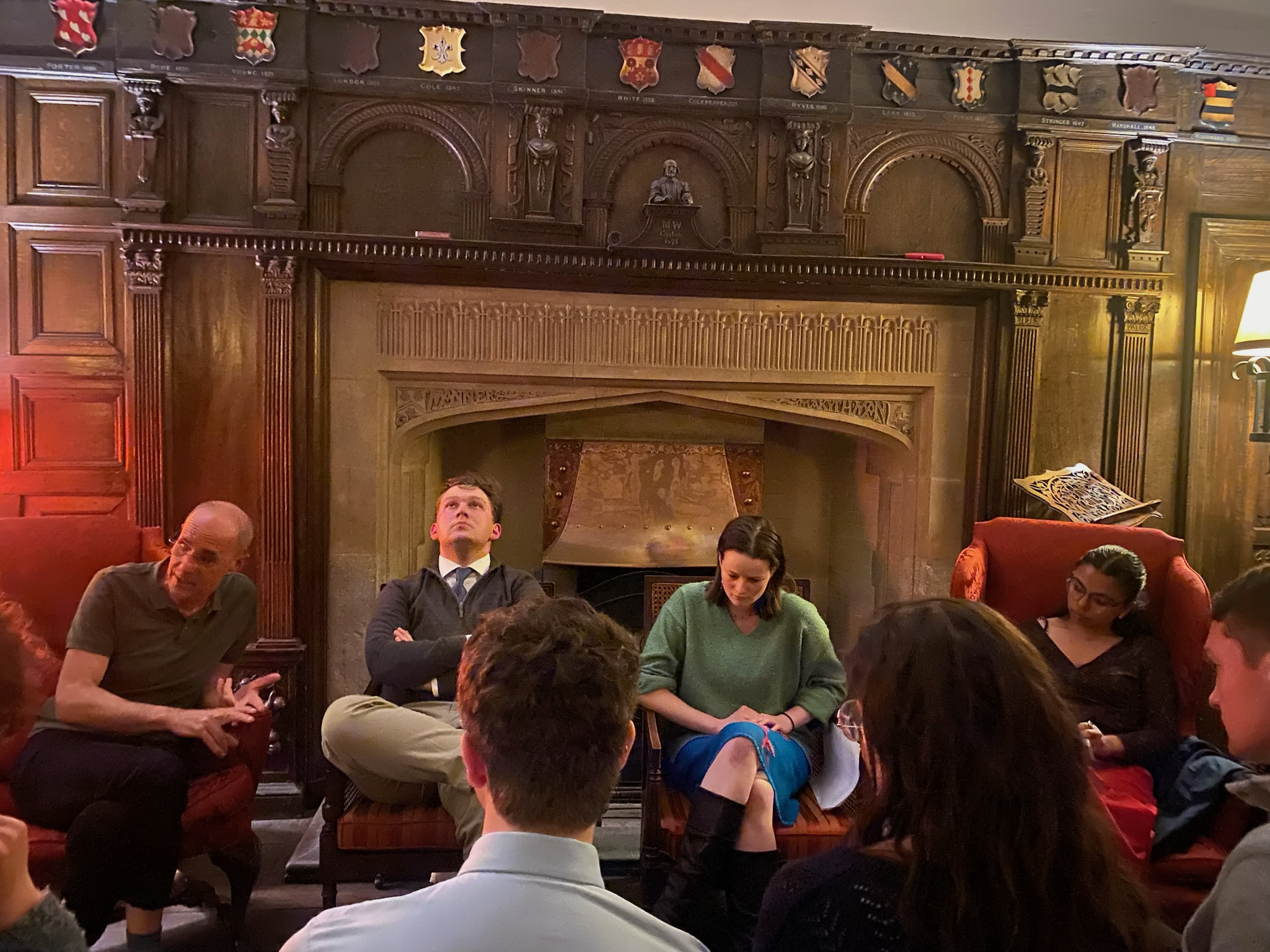 Speakers at the Essay Society meeting