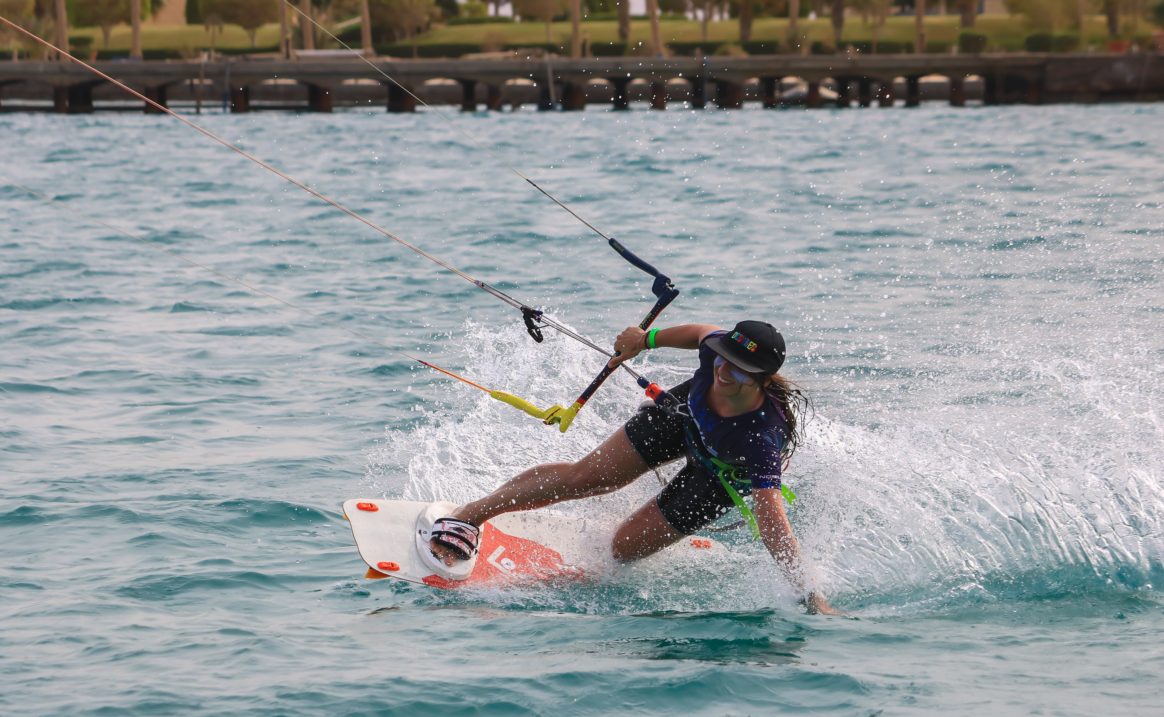 Aleks Majak rides the water, waiting to get elevated