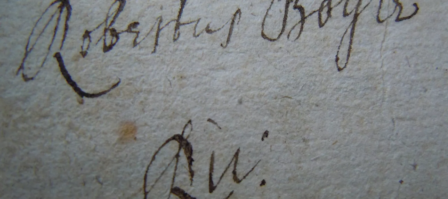 Robert Boyle's signature