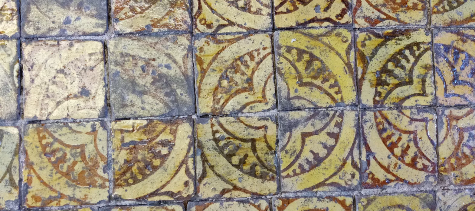 Tiled flooring, Muniment Tower, New College, Oxford
