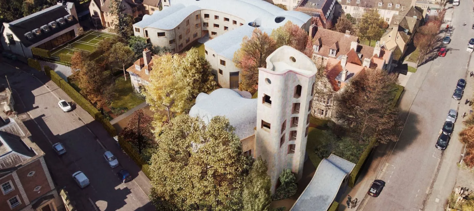 The design for the new Gradel Quadrangles, as seen from above