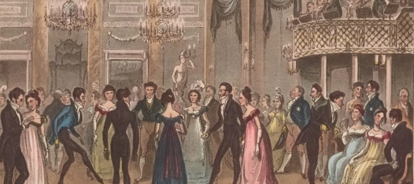 An illustration of an eighteenth century dance