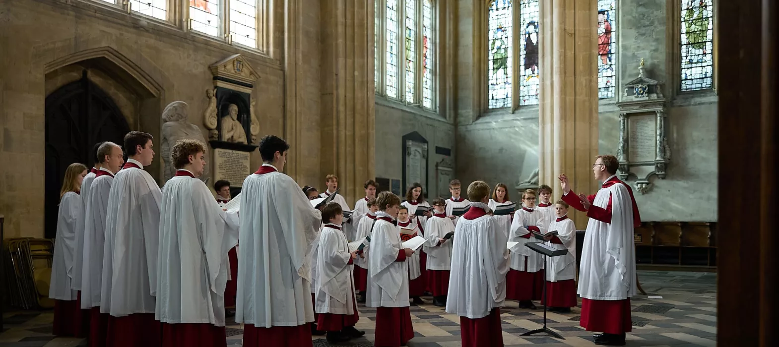 The Choir singing in the Antechapel