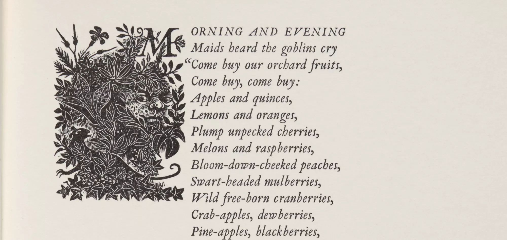 Opening lines of Goblin Market