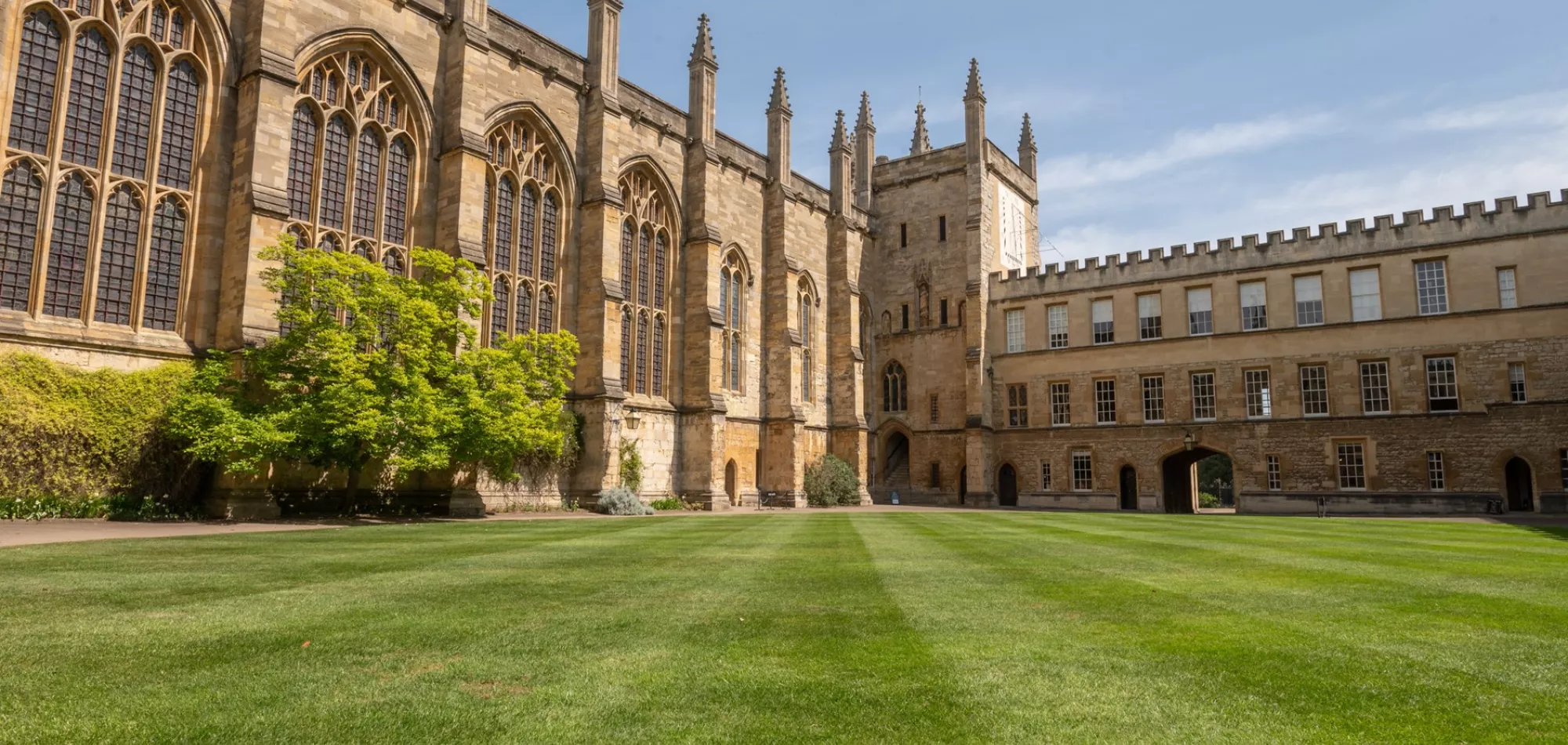 New College front quad in the sun