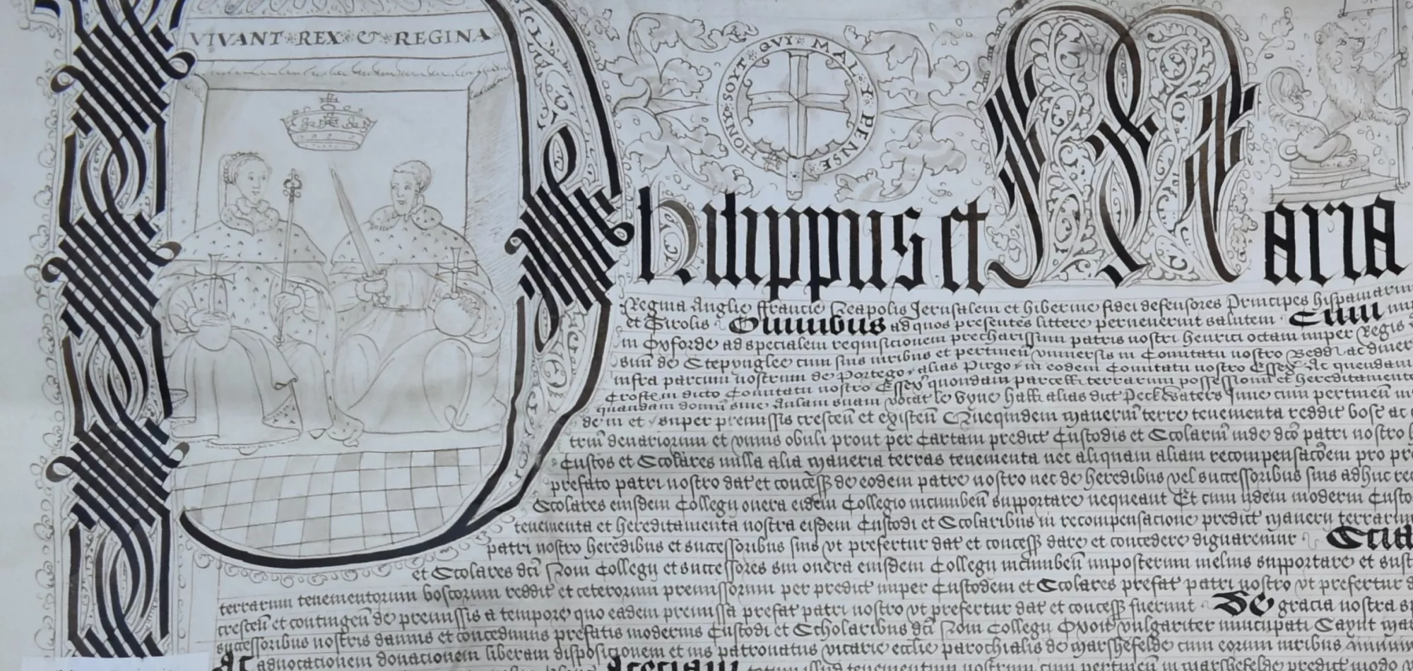 A handwritten charter