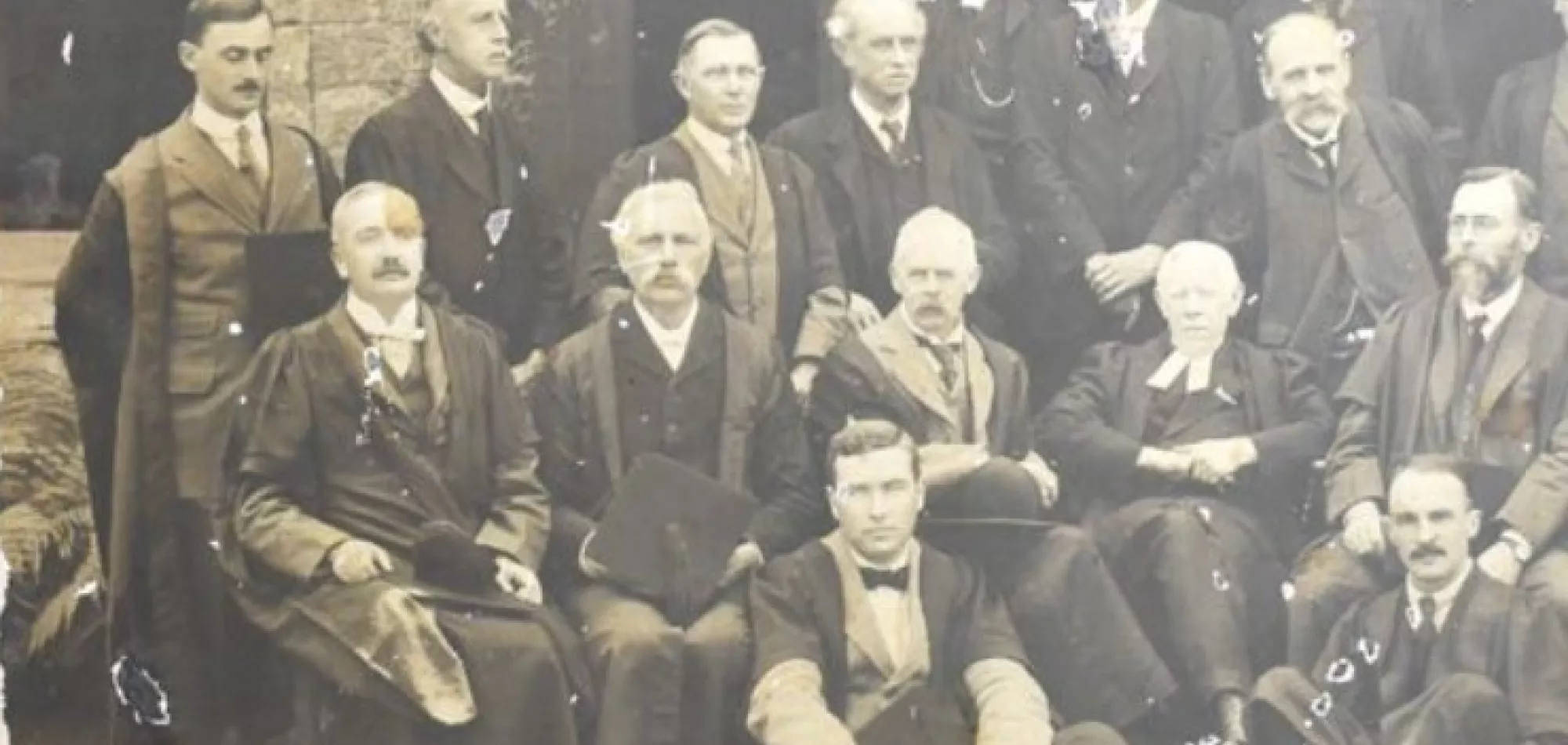 Group photo of the fellows in the Cloisters, 1921, NCA SCR/A3/1