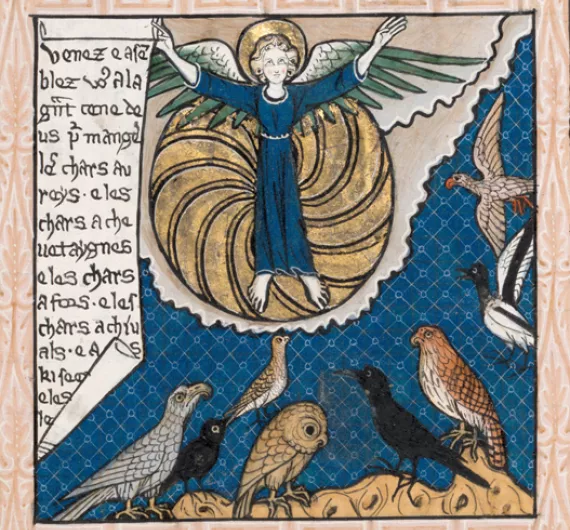 Manuscripts image with an angel