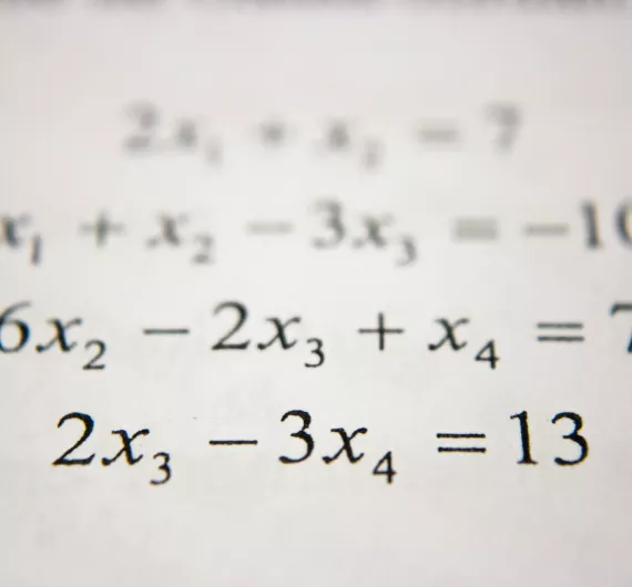 An equation on paper