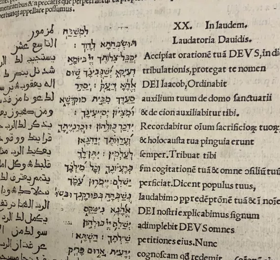 Image from a polyglot bible in New College Library's collections