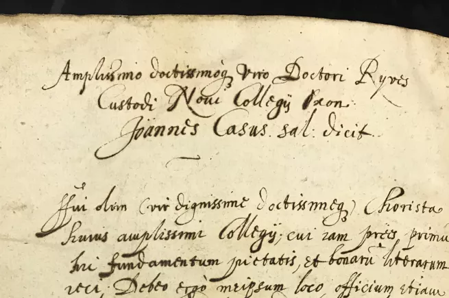 Inscription to New College Library, Oxford, BT3.260.5
