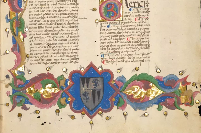 New College Library, Oxford, MS 201, f. 1r