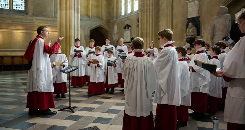 New College Choir sing in the antichapel