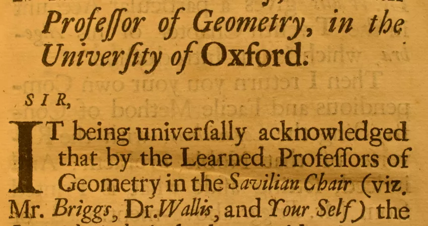 The Savilian Professorships — A History