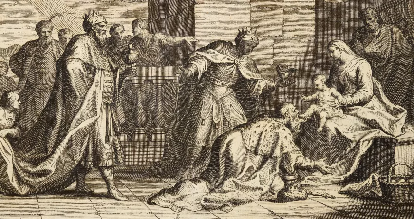 Adoration of the Magi, from New College Library, Oxford, BT3.282.1