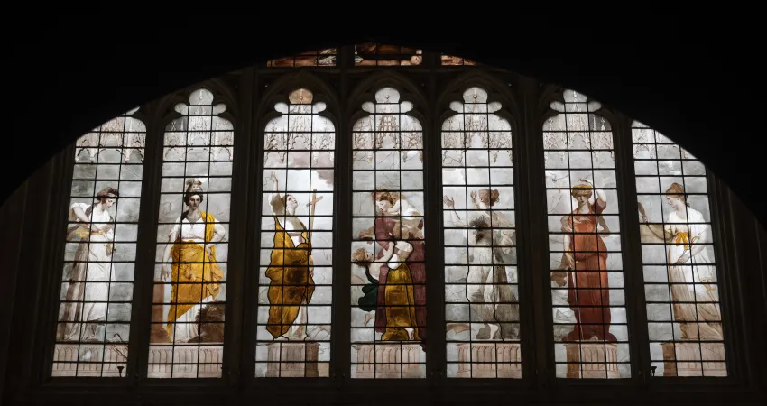 Stained glass in the chapel