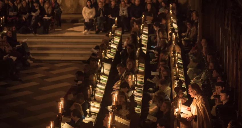 The congregation listening to Rev Canon Professor Jane Shaw's service