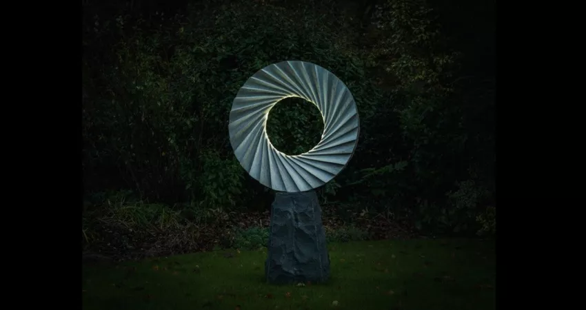 Sculpture of a patterned ring