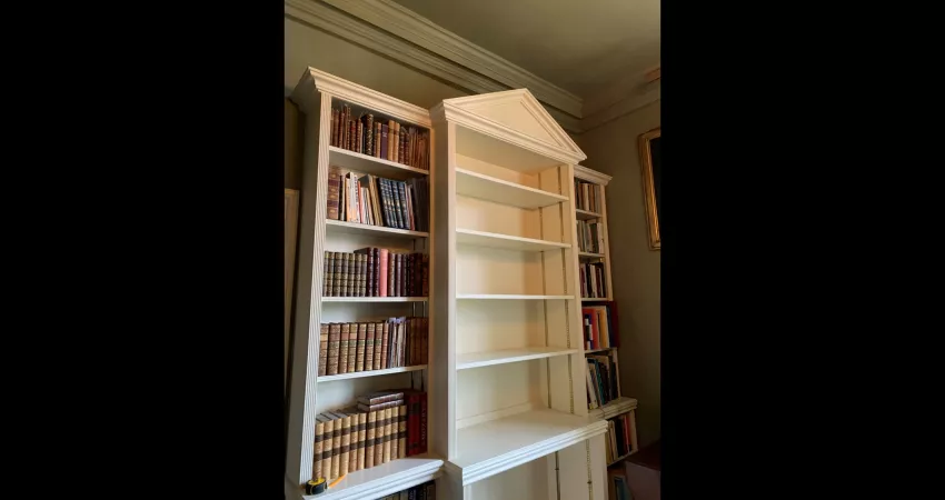 Bookcase with appearance of a classical temple