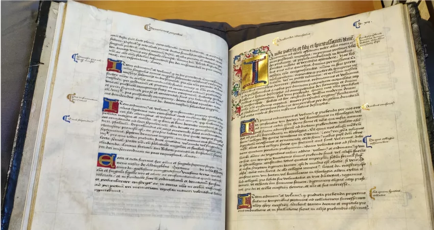 Old book with gold illumination