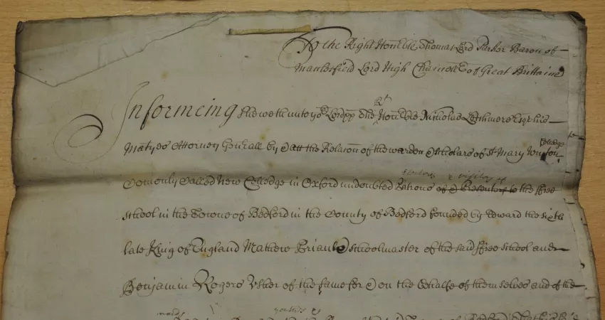 Old handwritten text