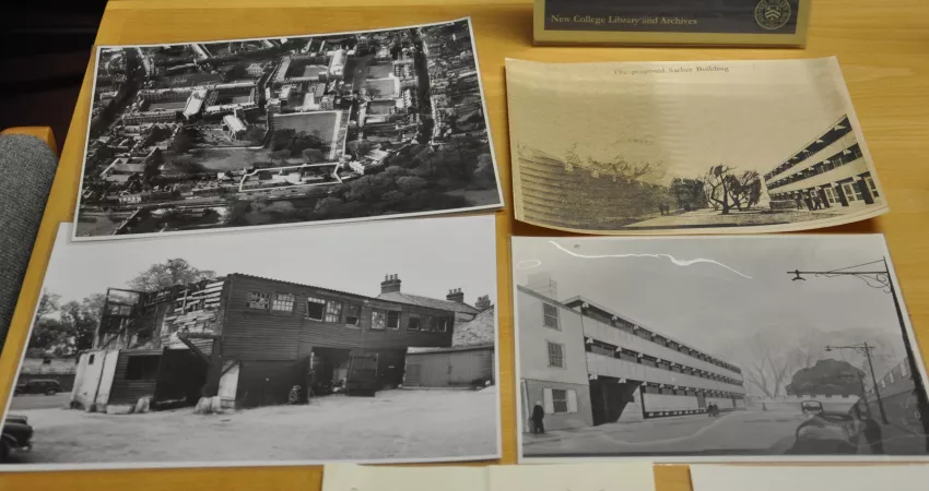 Old photographs and designs of 60s accommodation building