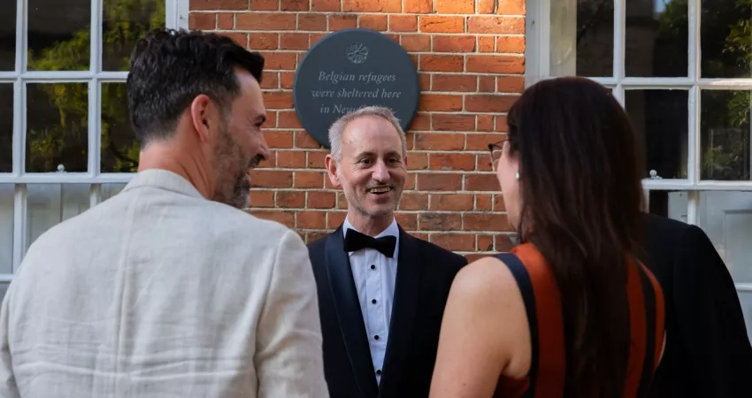 His Excellency speaking to Barbara Rossi 