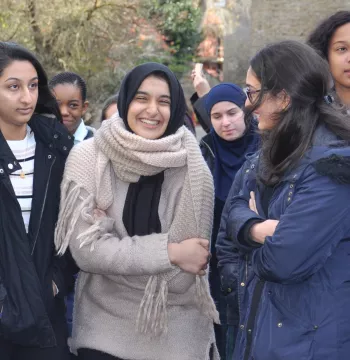 Students on visit to New College