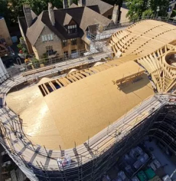 New College Gradel Quad with timber roof exposed