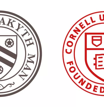 New College's roundel and the Cornell University roundel