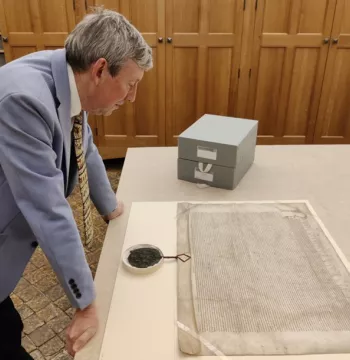 Michael Stansfield reviews an item from New College Archives