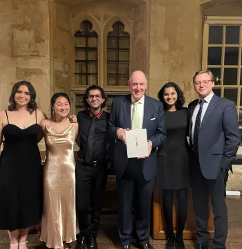 The JCR editors and Miles Young, Warden of New College