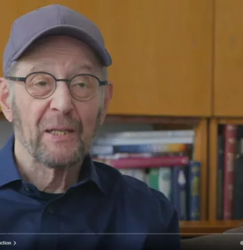 Screenshot taken from Albert's interview with Steve Reich