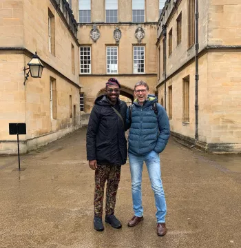 Dr Osayomi and Professor Gavahan in New College