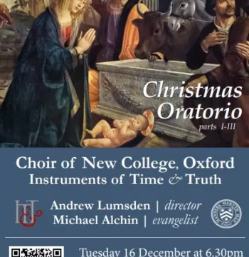 A picture of the Christmas Oratorio parts I-III concert at University Church
