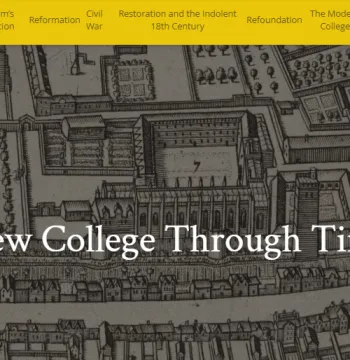 Homepage of the New College Through Time exhibition