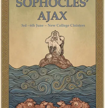 Image for the New College Classical Drama Society Greek Play which this year (2026) is Sophocles' Ajax