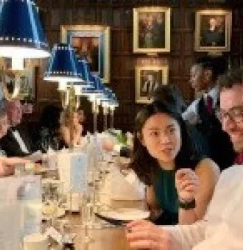 Picture of New College Medics at a previous Haldane Society Dinner at New College Oxford.